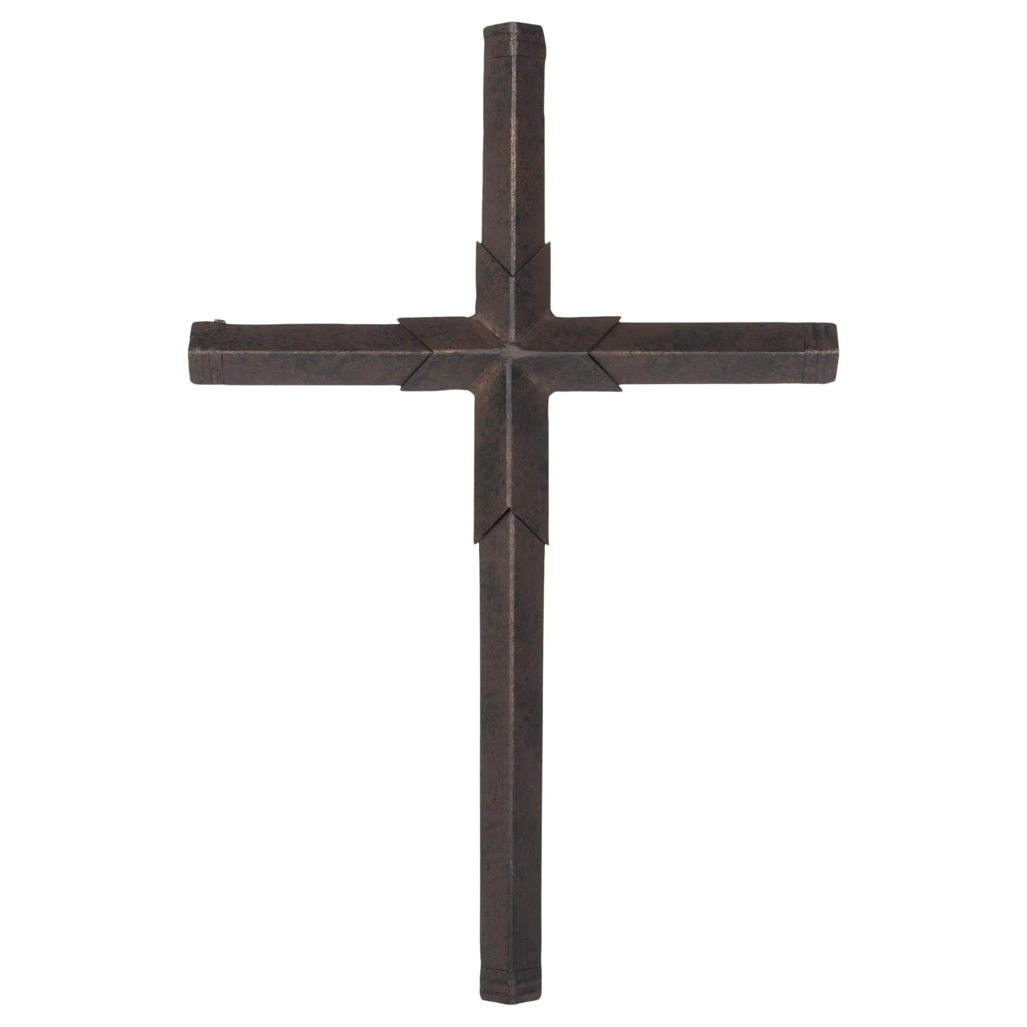 Dicksons Patina Bronze Metal Wall Cross 11.5x15 inch with Textured Finish, Gift Boxed