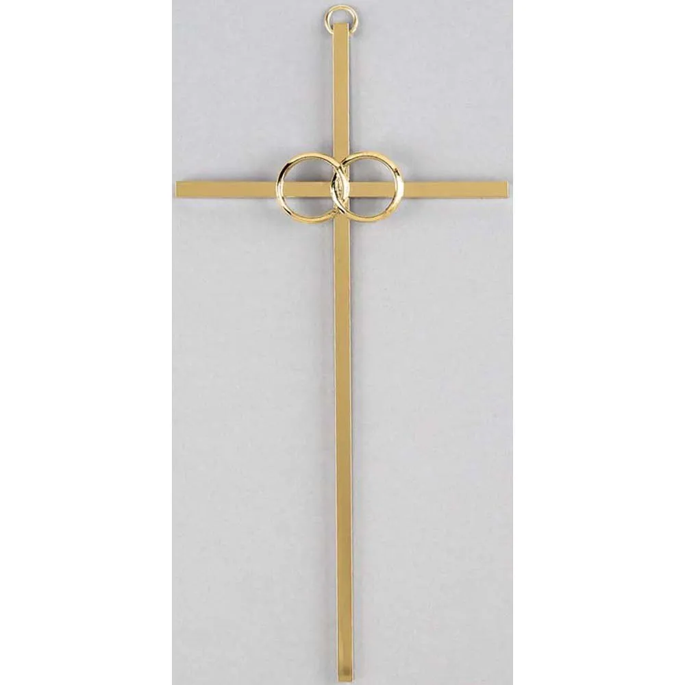 Dicksons Silvertone 8-Inch Cana Hanging Wall Cross with Interlinked Wedding Bands