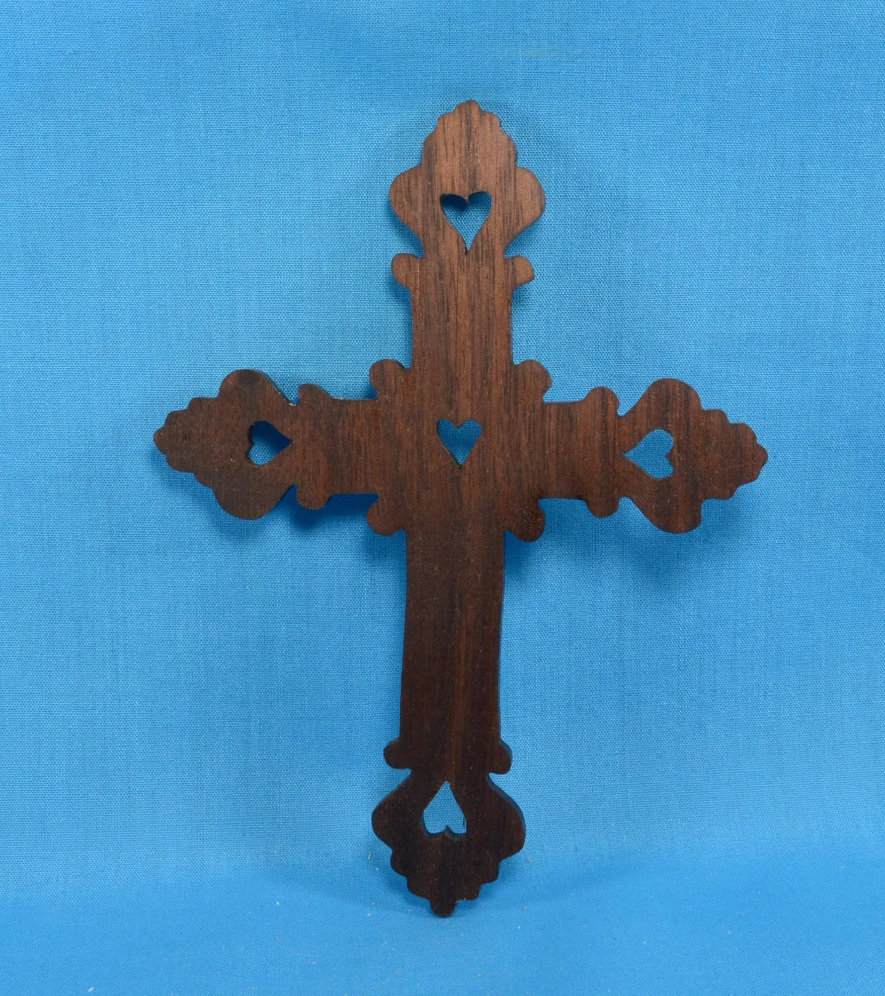 Handcrafted Hardwood Wall Cross - Custom Wood Tone Available