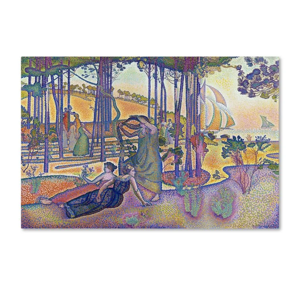 The Evening Air by Henri-Edmond Cross 22x32-Inch Gallery-Wrapped Canvas Wall Art