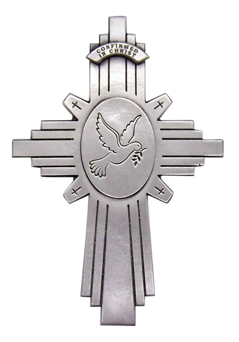 Wowser Confirmed in Christ 5-Inch Dove Wall Cross with Easy Hanging Hook